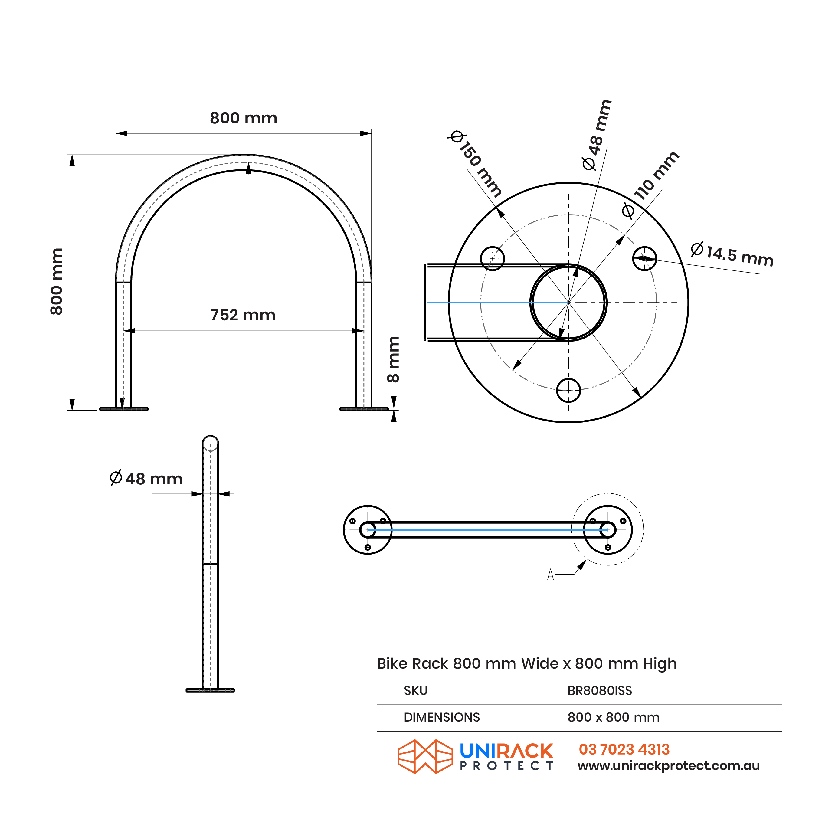Bike Rack - Stainless Steel