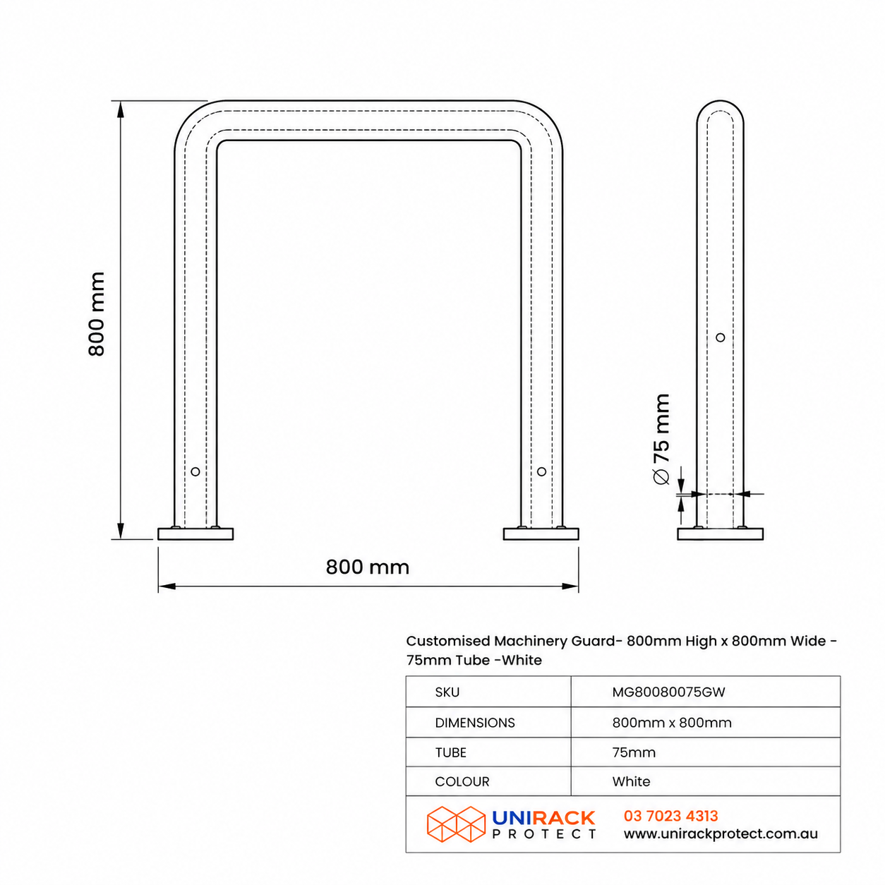 Machinery Guard - Galvanised & Powder-Coated White