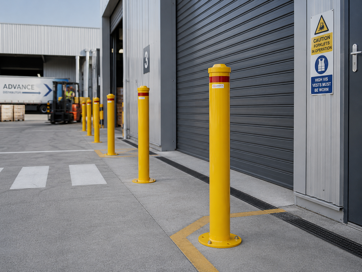 Bollard - Surface Mount Galvanised & Powder-Coated