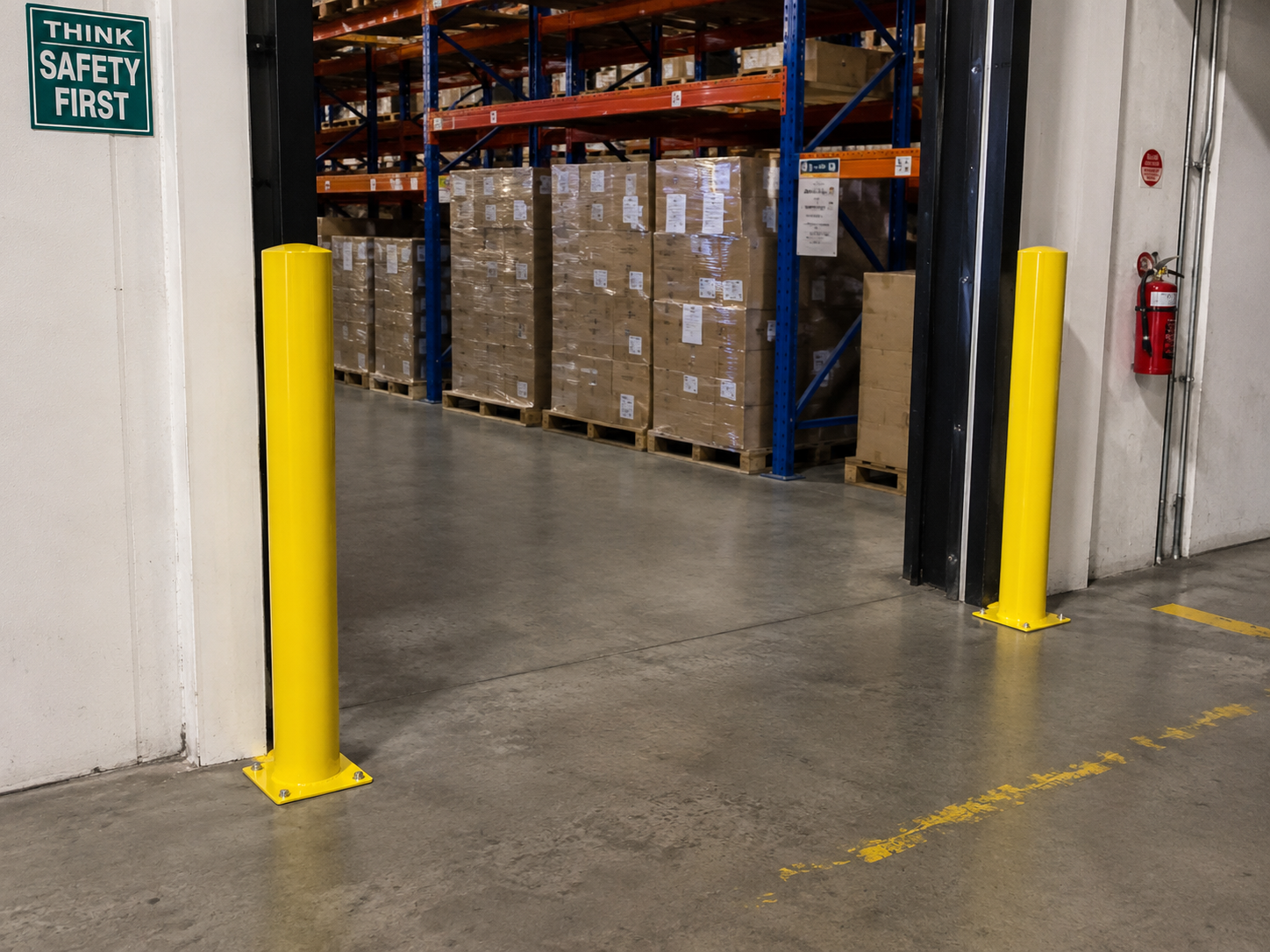 Bollard - Warehouse Powder-Coated - 1000mm