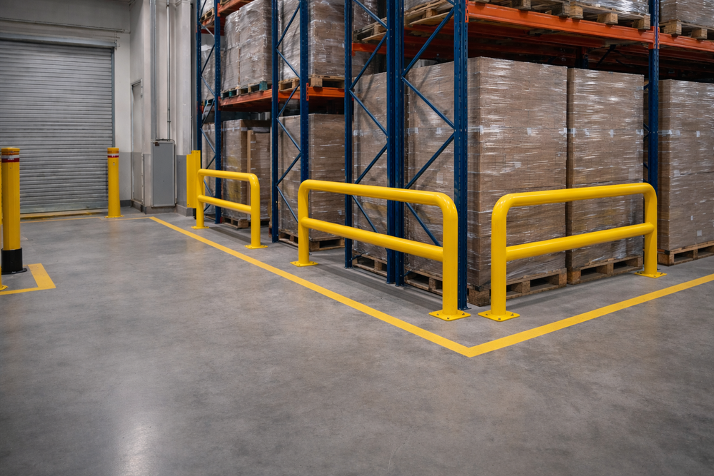 Warehouse Racking System Barrier How Safety Barriers & Bollards Protect Your Warehouse (Reduce Racking