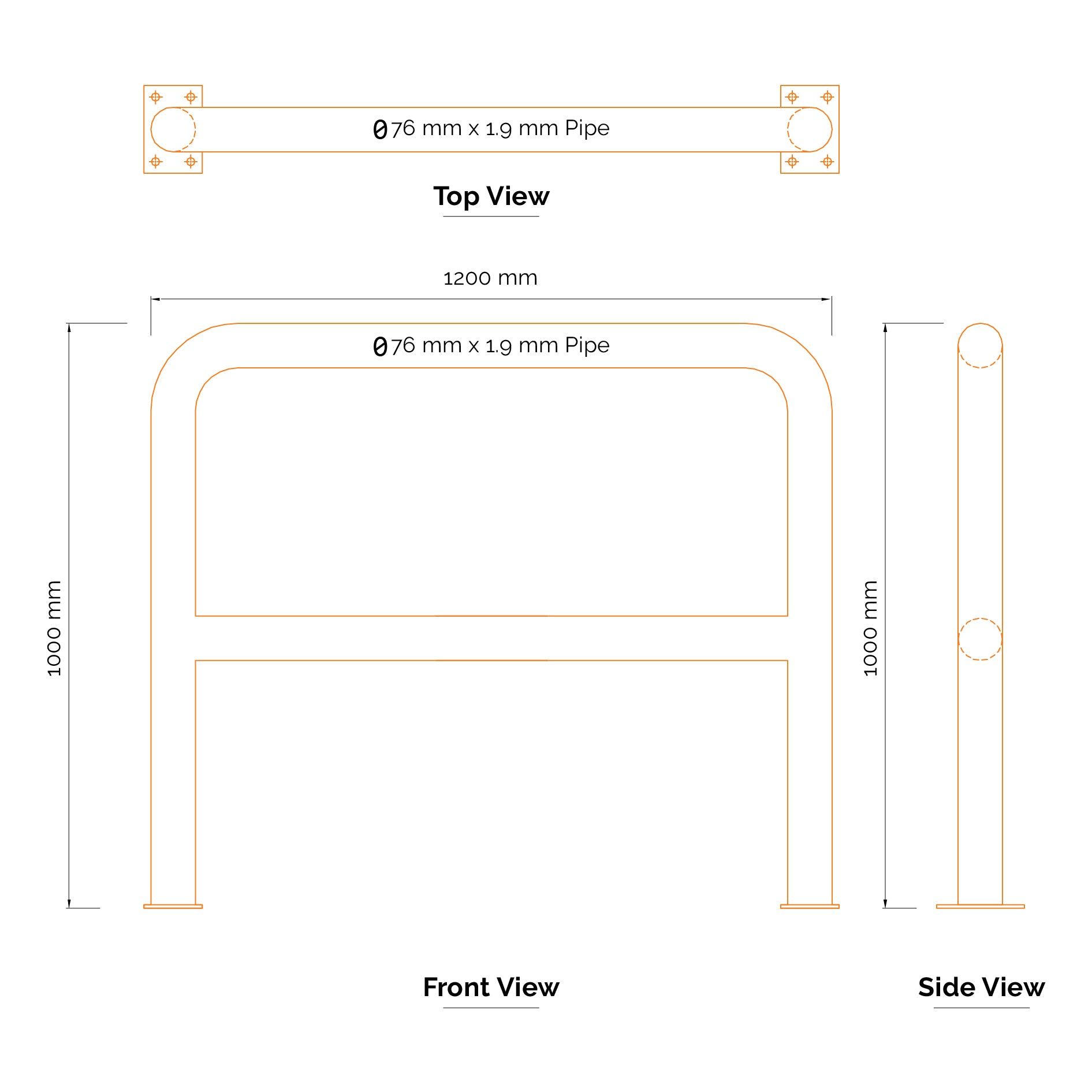 Warehouse Barrier Protectors - 1000mm