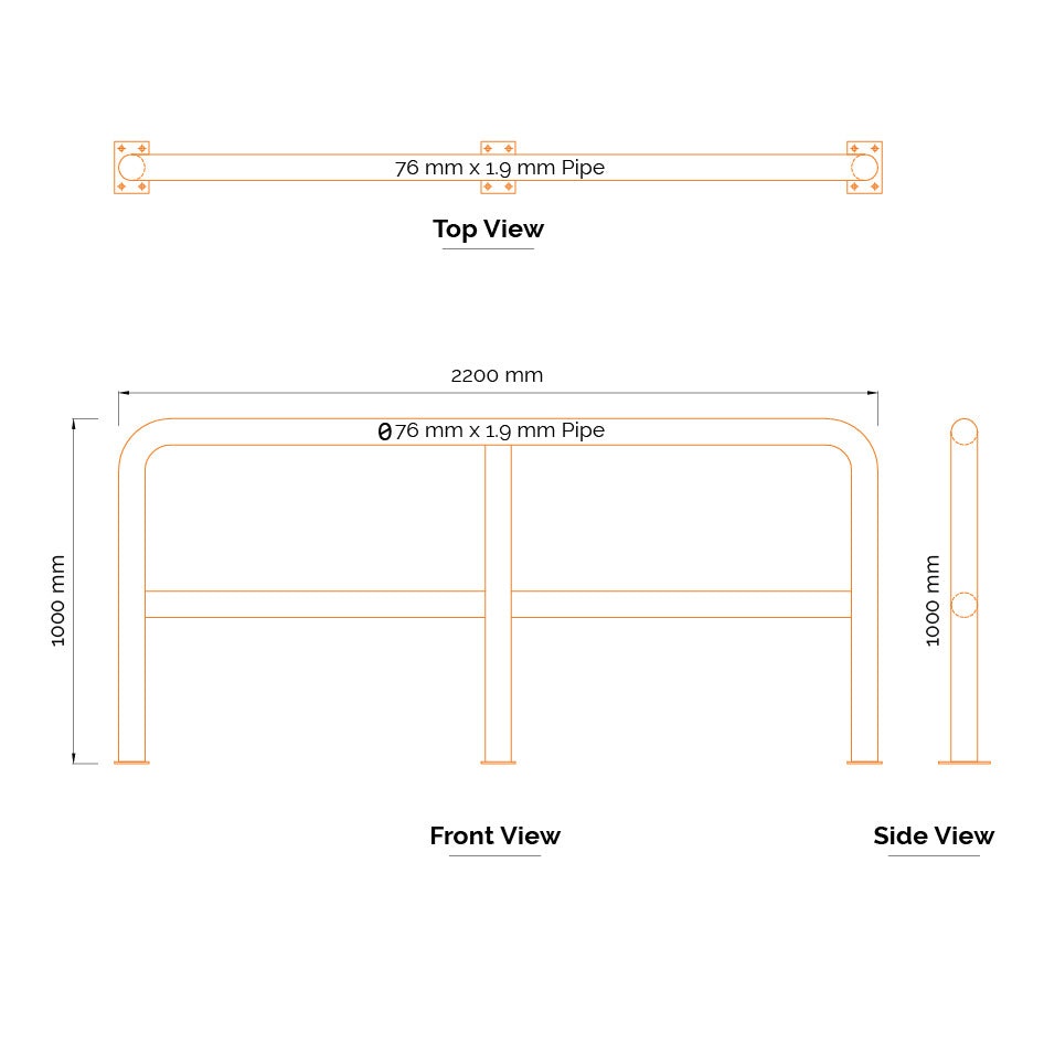Warehouse Barrier Protectors - 1000mm