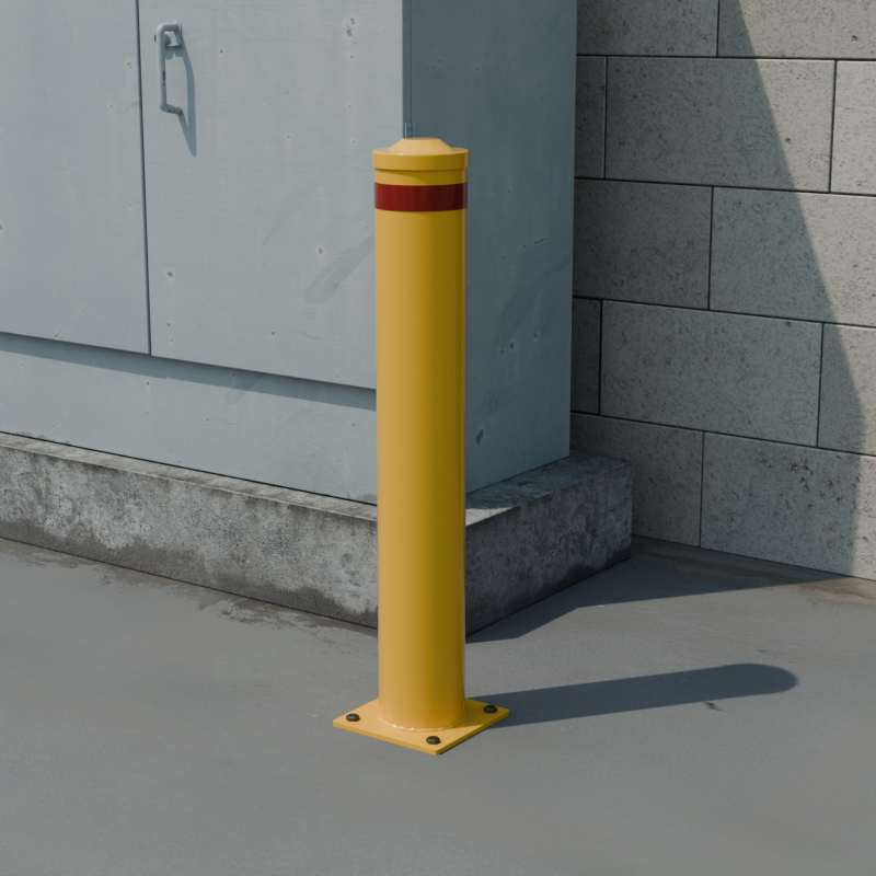 Bollard - Surface Mount Galvanised & Powder-Coated
