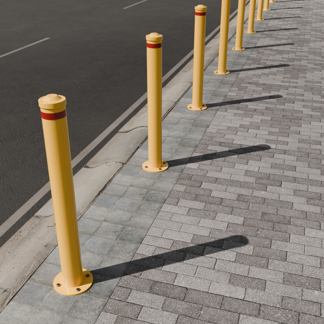 Bollard - Surface Mount Galvanised & Powder-Coated