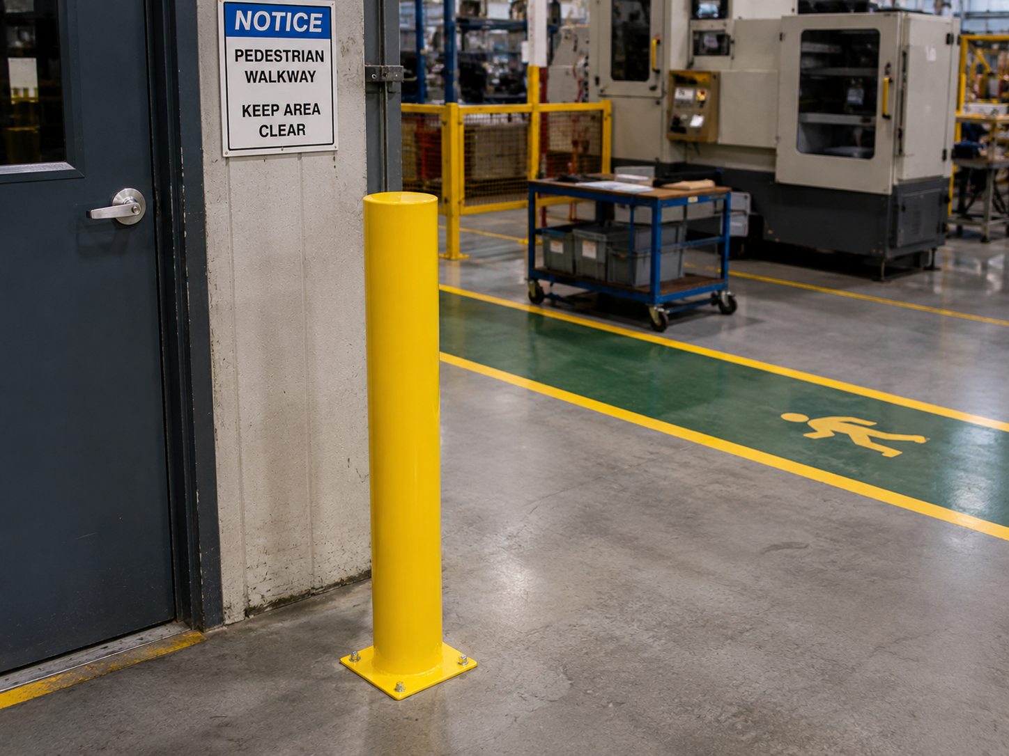 Bollard - Warehouse  Powder-Coated - 1000mm