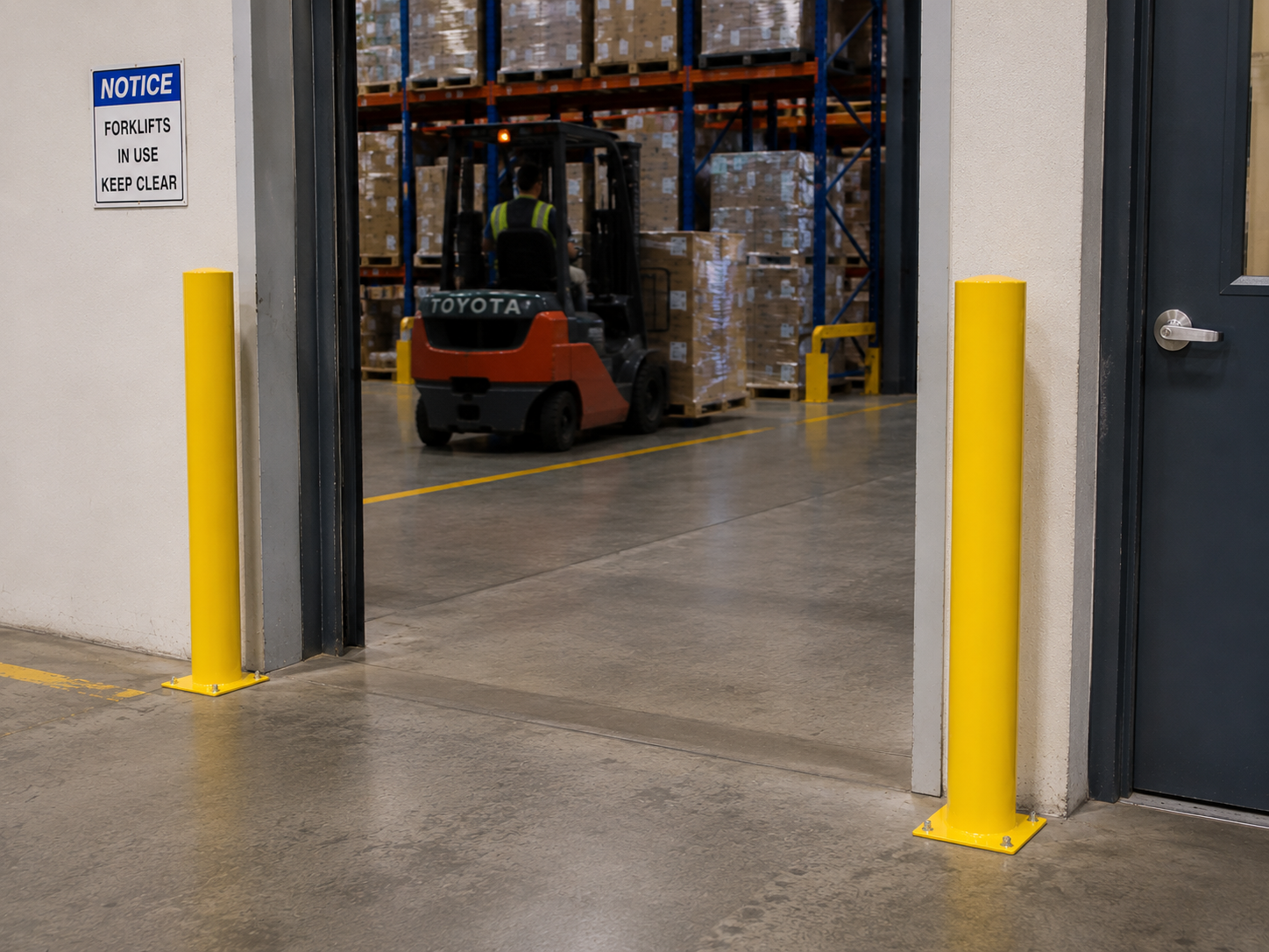 Bollard - Warehouse  Powder-Coated - 1200mm